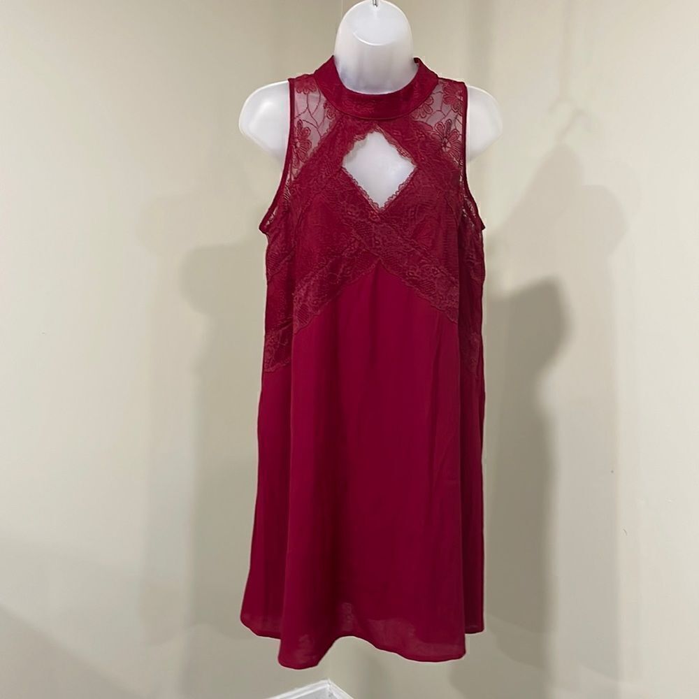 NWOT Altar'd State Cranberry Lace Dress.  Size M medium 8/10